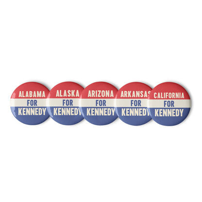 50 State Collection Buttons Set 1 (5 Buttons) - Team Kennedy Official Merchandise