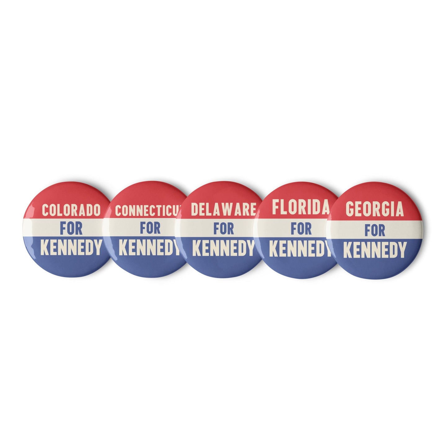 50 State Collection Buttons Set 2 (5 Buttons) - Team Kennedy Official Merchandise