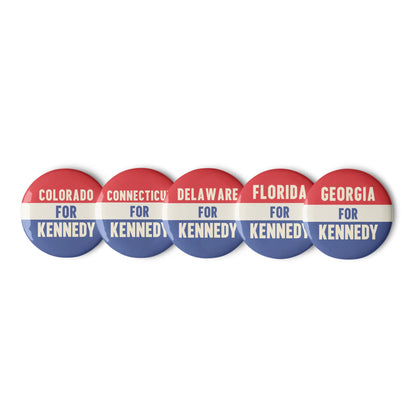 50 State Collection Buttons Set 2 (5 Buttons) - Team Kennedy Official Merchandise