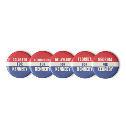 50 State Collection Buttons Set 2 (5 Buttons) - Team Kennedy Official Merchandise