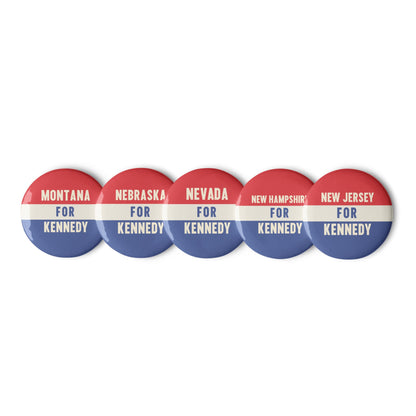 50 State Collection Buttons Set 6 (5 Buttons) - Team Kennedy Official Merchandise