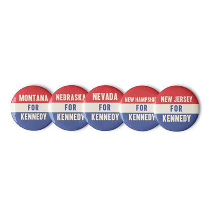 50 State Collection Buttons Set 6 (5 Buttons) - Team Kennedy Official Merchandise