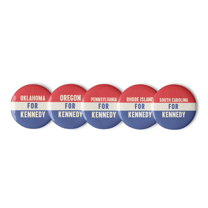 50 State Collection Set 8 (5 Buttons) - Team Kennedy Official Merchandise