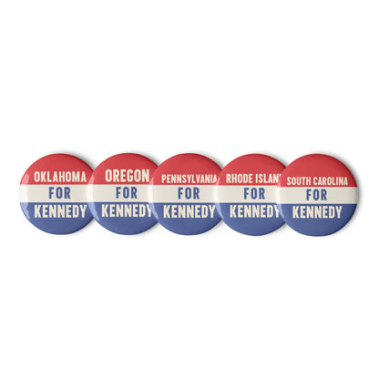 50 State Collection Set 8 (5 Buttons) - Team Kennedy Official Merchandise