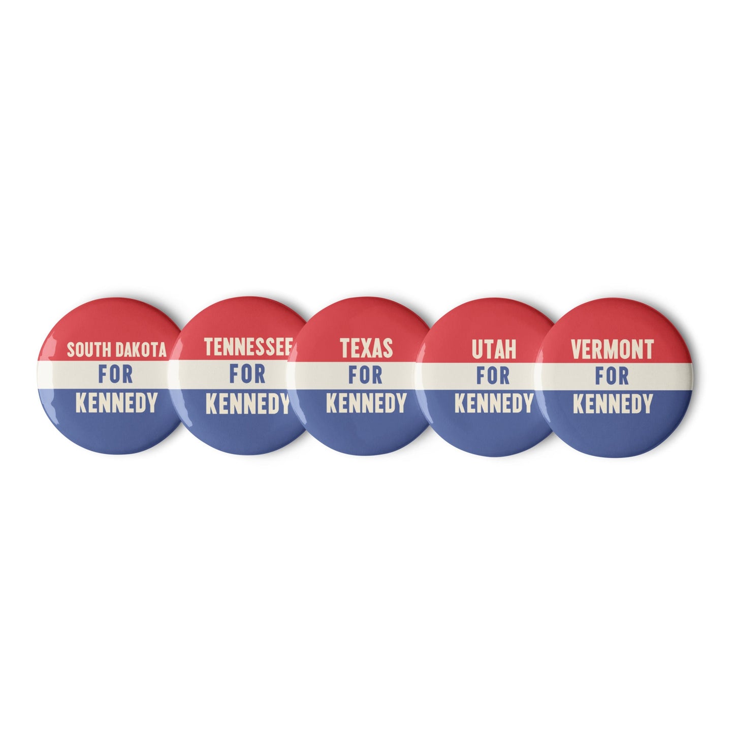 50 State Collection Set 9 (5 Buttons) - Team Kennedy Official Merchandise