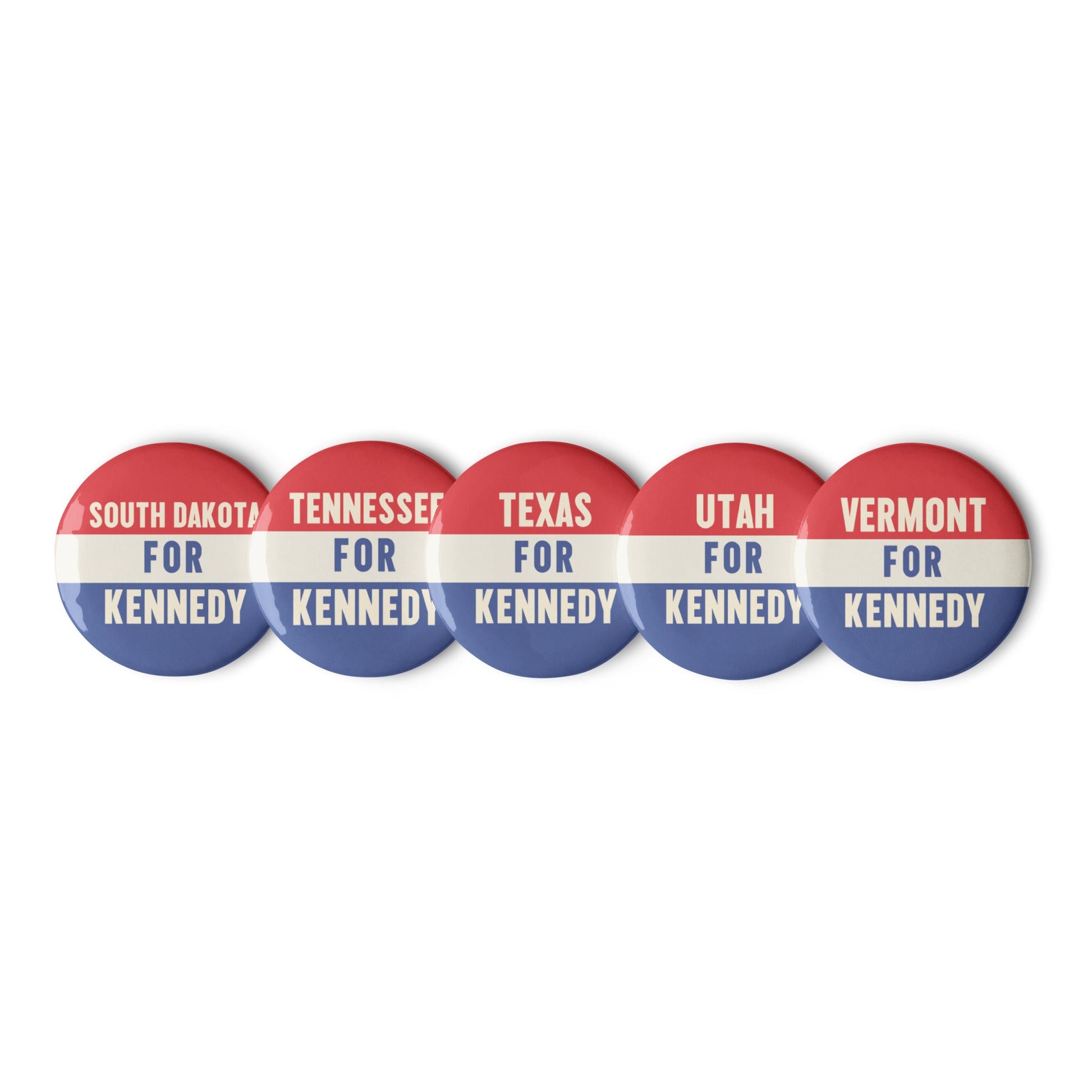 50 State Collection Set 9 (5 Buttons) - Team Kennedy Official Merchandise