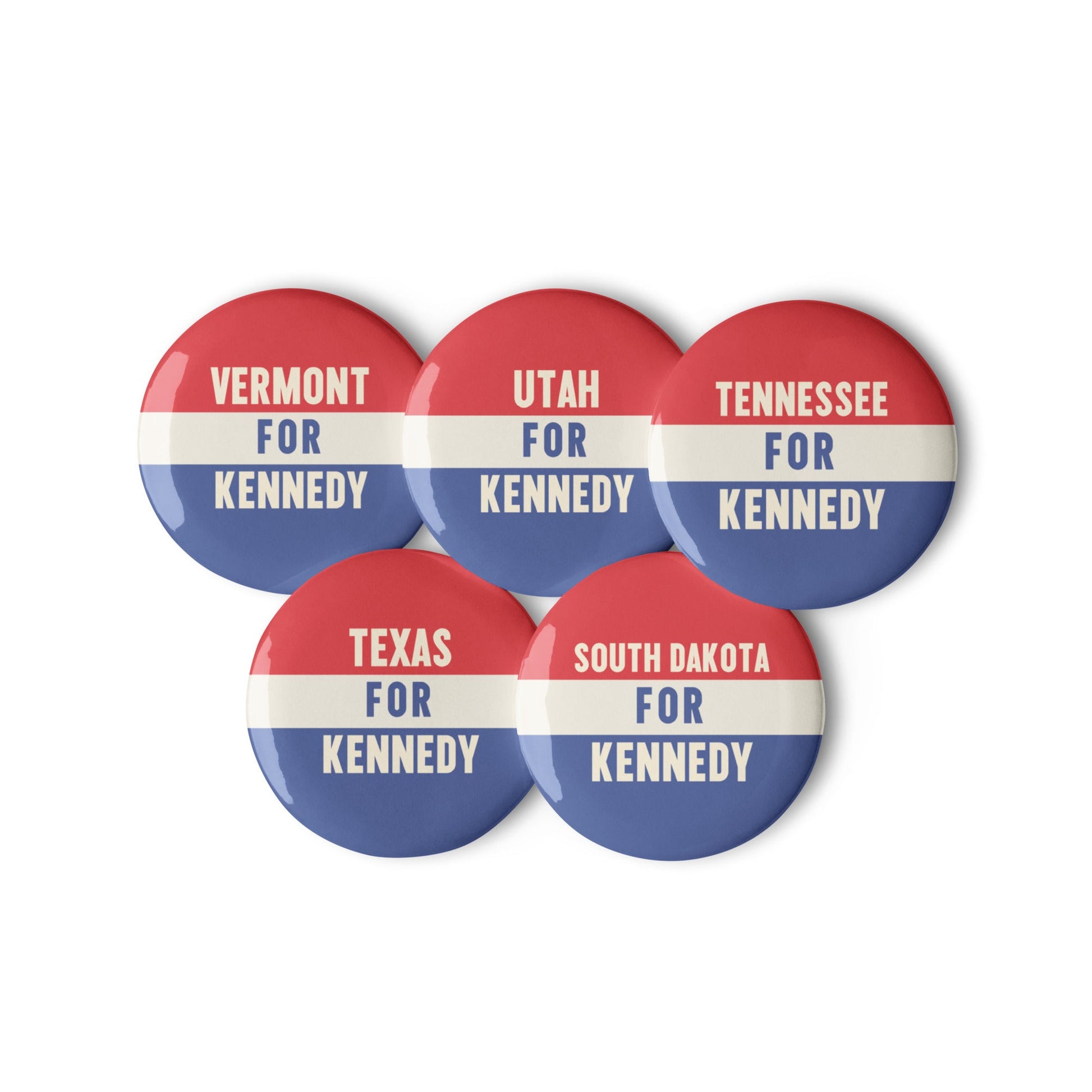 50 State Collection Set 9 (5 Buttons) - Team Kennedy Official Merchandise