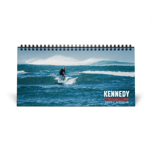 Kennedy Desktop Calendar (2025 grid)