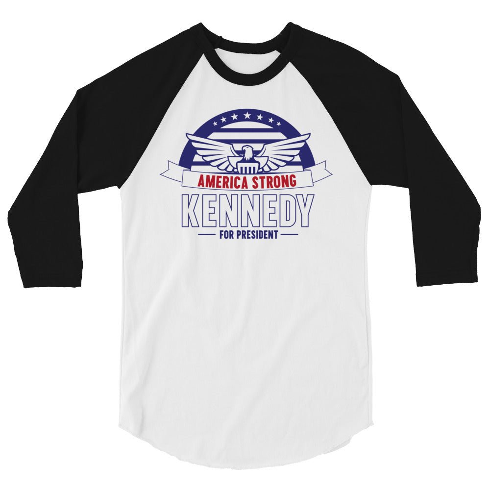 America Strong 3/4 Sleeve Raglan Shirt - Team Kennedy Official Merchandise