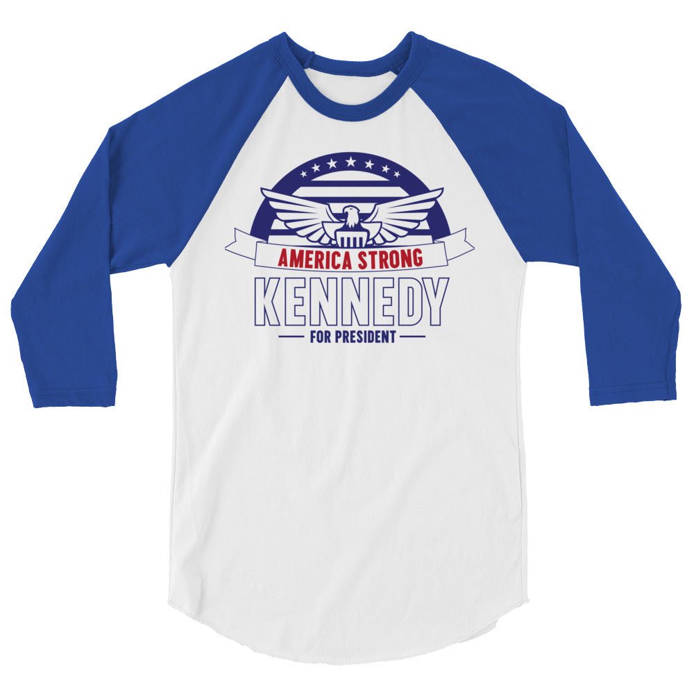 America Strong 3/4 Sleeve Raglan Shirt - Team Kennedy Official Merchandise