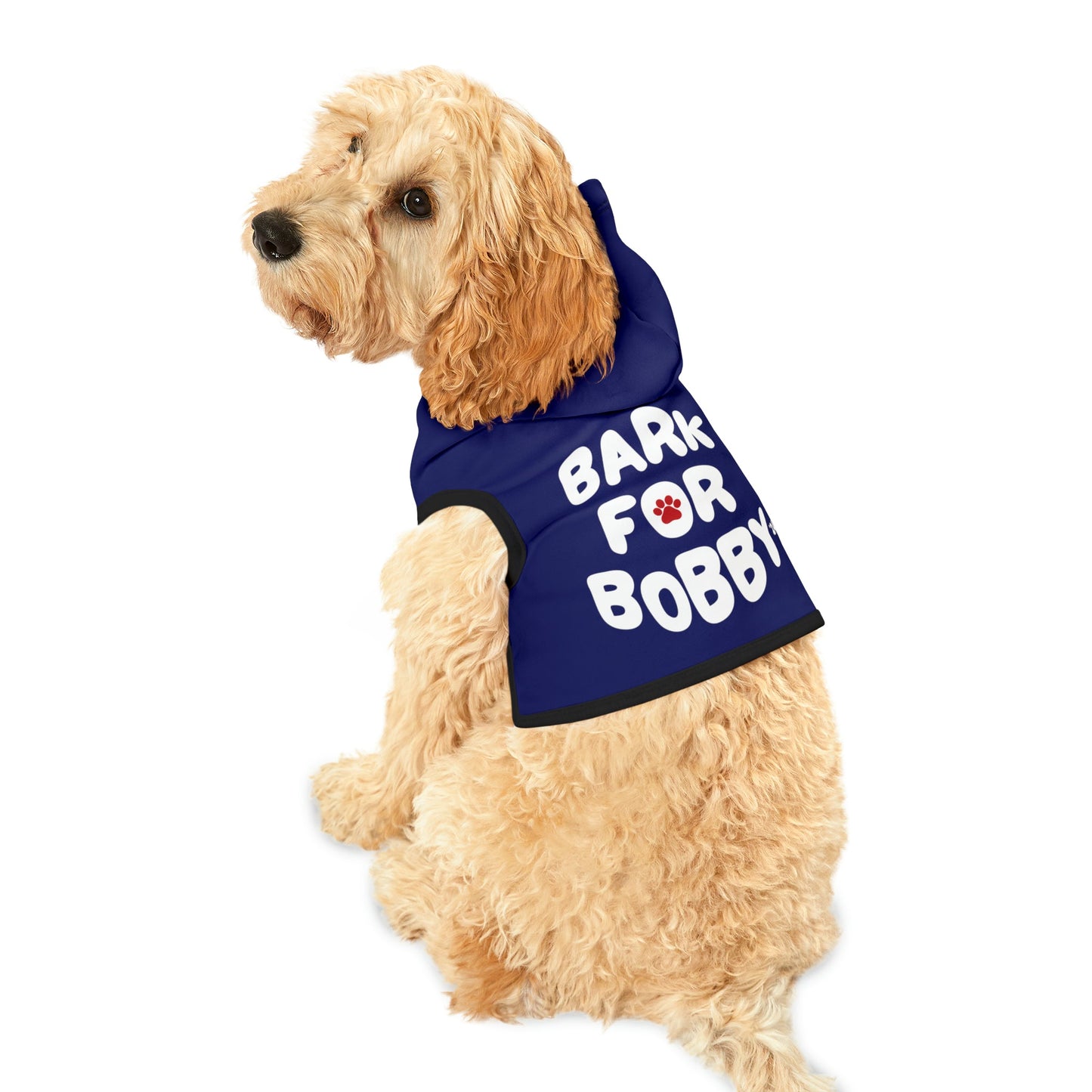 Bark for Bobby Pet Hoodie Navy - TEAM KENNEDY. All rights reserved