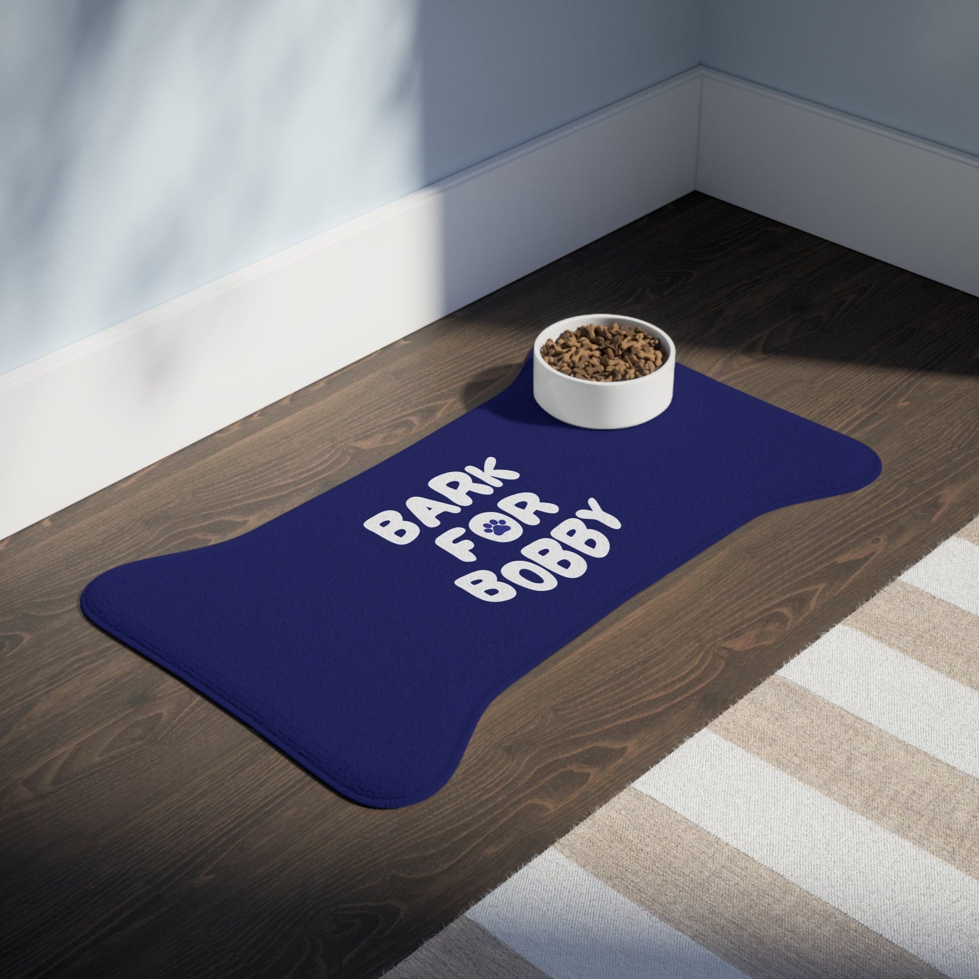 Bark for Bobby Pet Navy Feeding Mat - Team Kennedy Official Merchandise