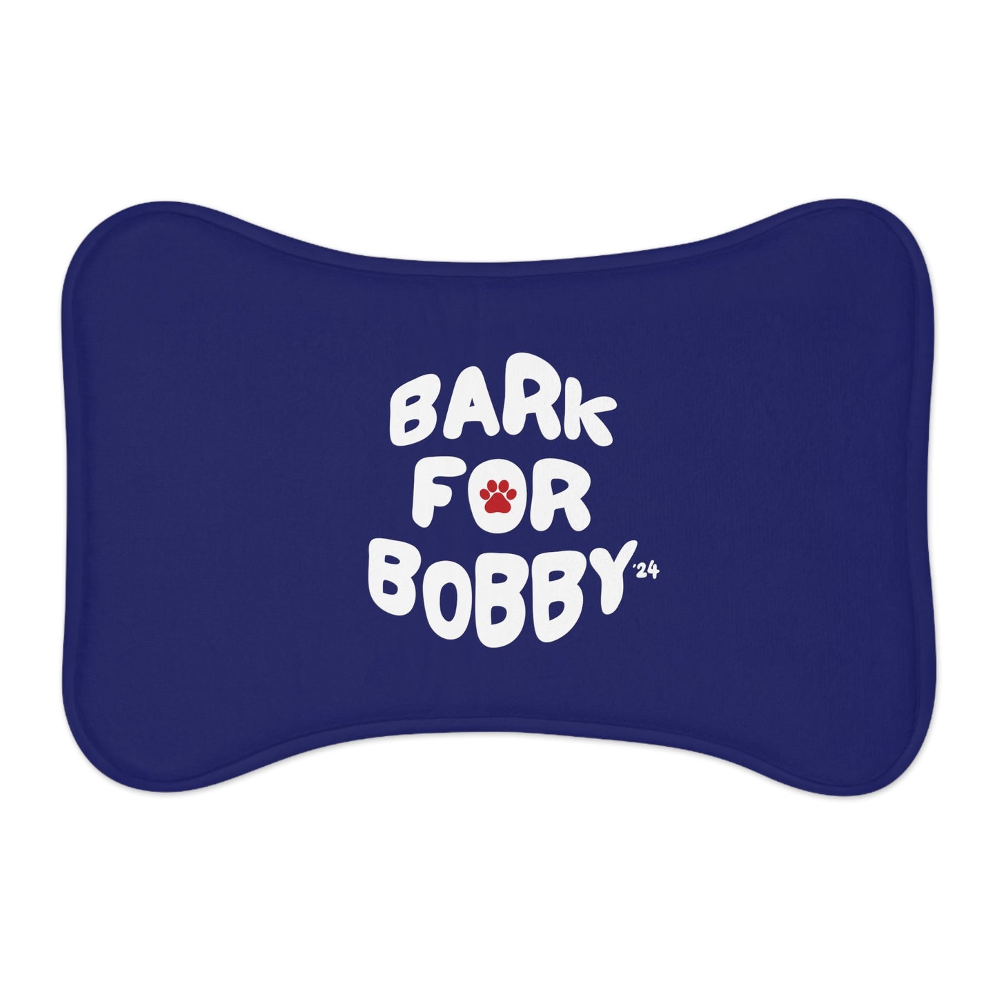 Bark for Bobby Pet Navy Feeding Mat - TEAM KENNEDY. All rights reserved