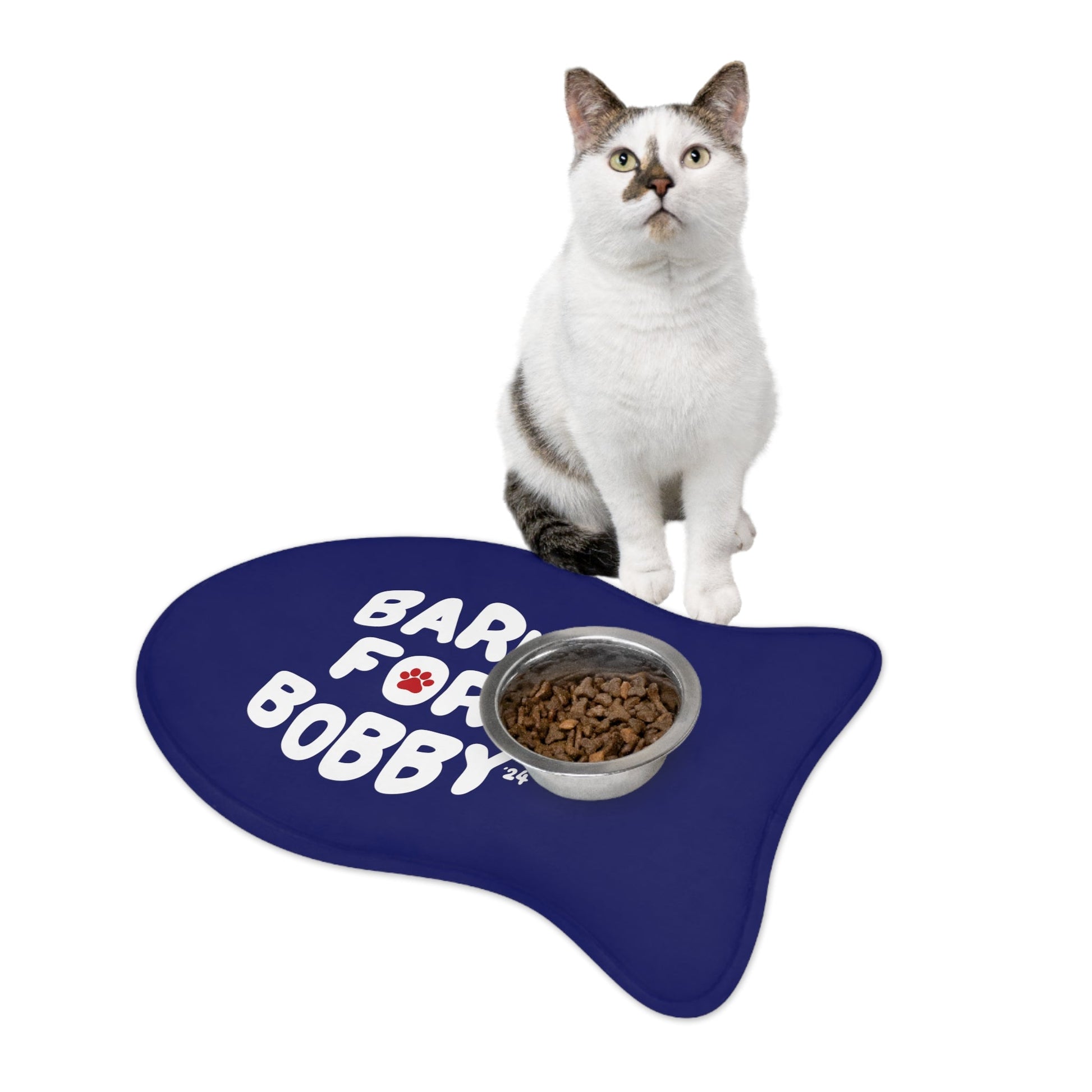 Bark for Bobby Pet Navy Feeding Mat - TEAM KENNEDY. All rights reserved