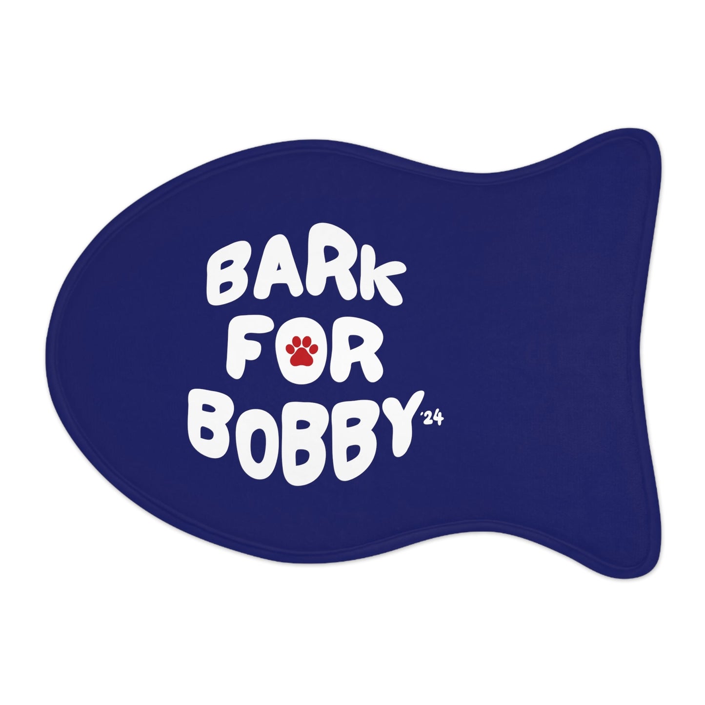 Bark for Bobby Pet Navy Feeding Mat - TEAM KENNEDY. All rights reserved