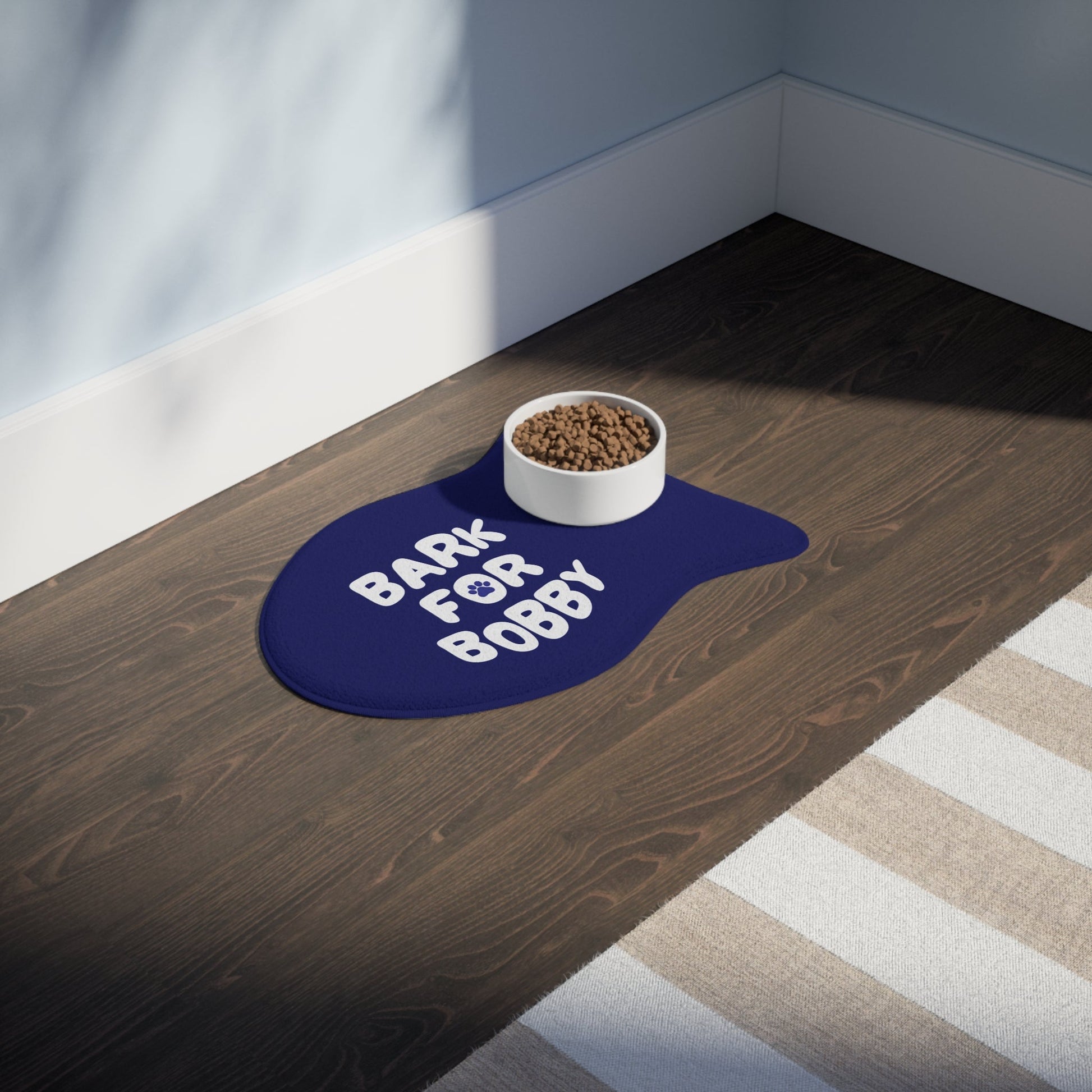 Bark for Bobby Pet Navy Feeding Mat - Team Kennedy Official Merchandise