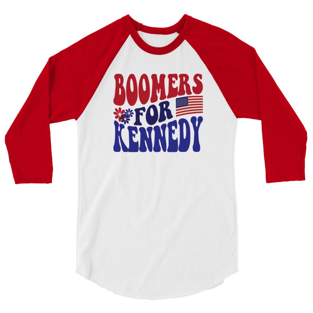 Boomers for Kennedy 3/4 Sleeve Raglan Shirt - TEAM KENNEDY. All rights reserved