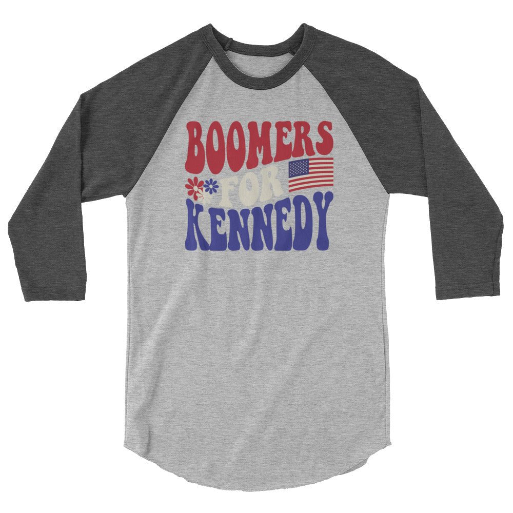 Boomers for Kennedy 3/4 Sleeve Raglan Shirt - TEAM KENNEDY. All rights reserved