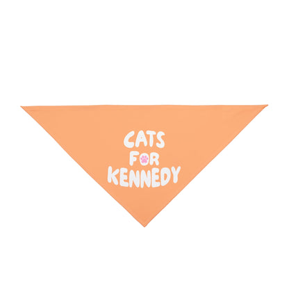 Cats For Kennedy Pet Bandana Orange - Team Kennedy Official Merchandise