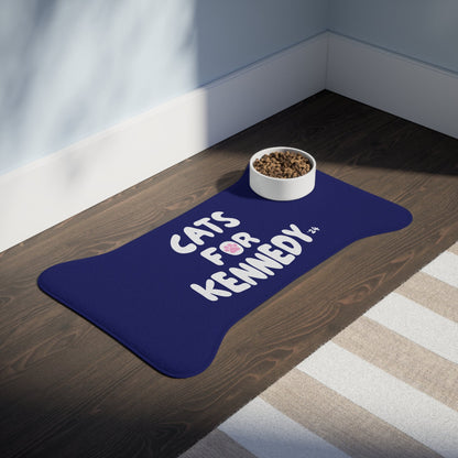 Cats for Kennedy Pet Feeding Mat | Navy - Team Kennedy Official Merchandise