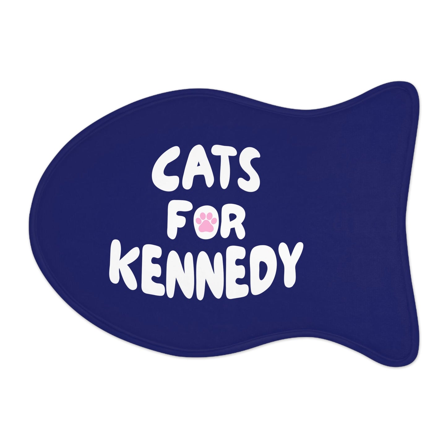 Cats for Kennedy Pet Feeding Mat | Navy - Team Kennedy Official Merchandise