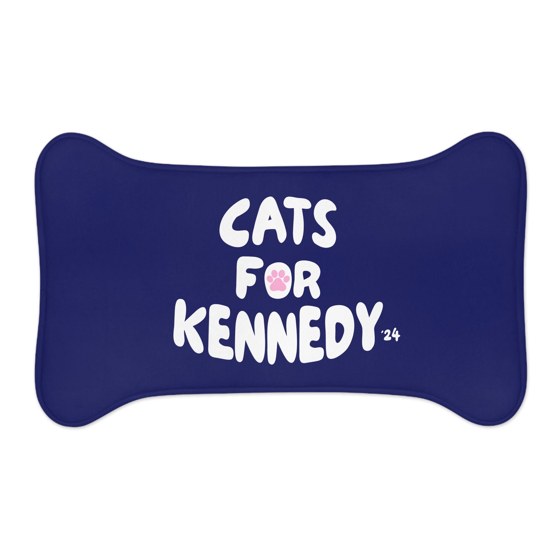 Cats for Kennedy Pet Feeding Mat | Navy - Team Kennedy Official Merchandise