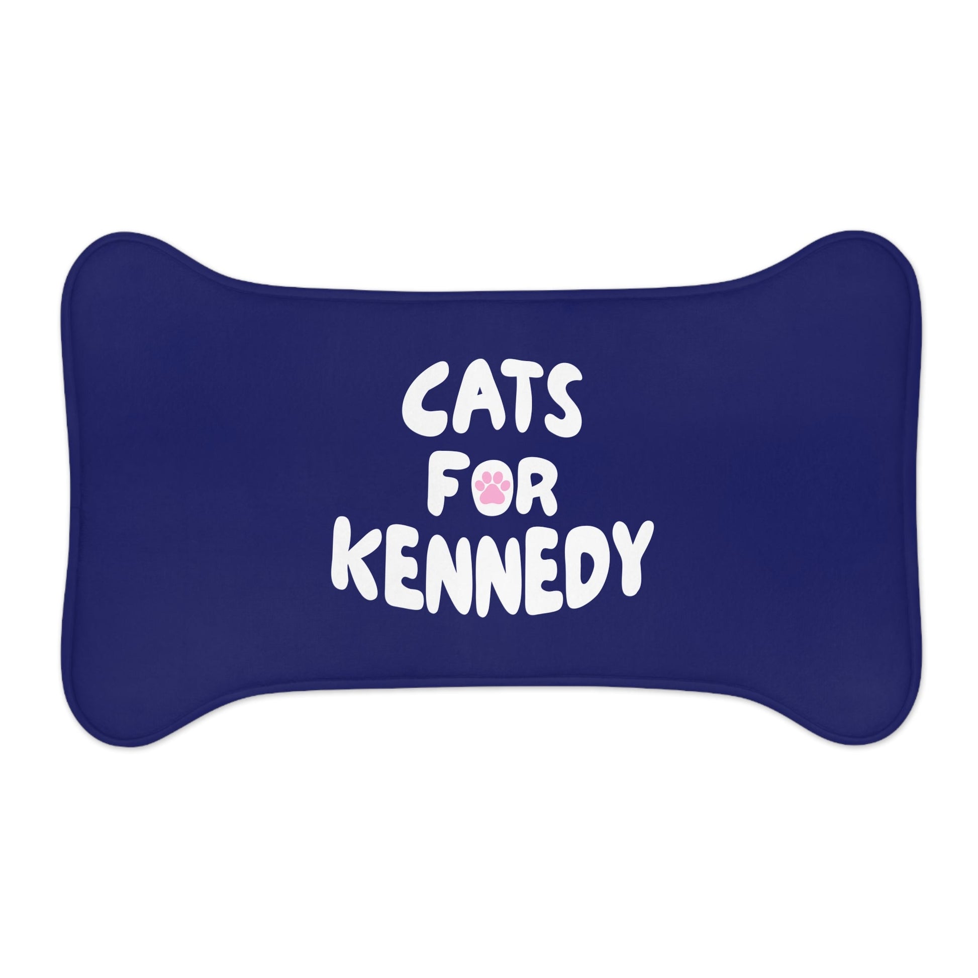 Cats for Kennedy Pet Feeding Mat | Navy - Team Kennedy Official Merchandise