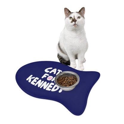 Cats for Kennedy Pet Feeding Mat | Navy - Team Kennedy Official Merchandise