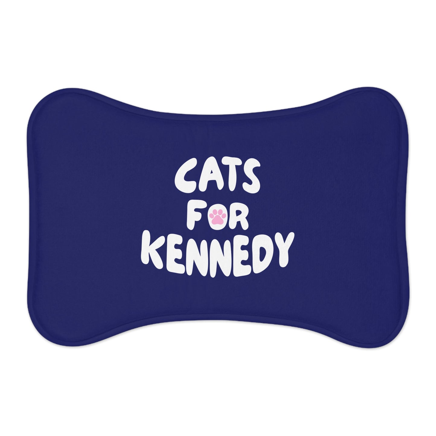 Cats for Kennedy Pet Feeding Mat | Navy - Team Kennedy Official Merchandise