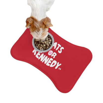 Cats for Kennedy Pet Feeding Mat | Red - Team Kennedy Official Merchandise