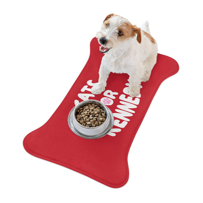 Cats for Kennedy Pet Feeding Mat | Red - Team Kennedy Official Merchandise