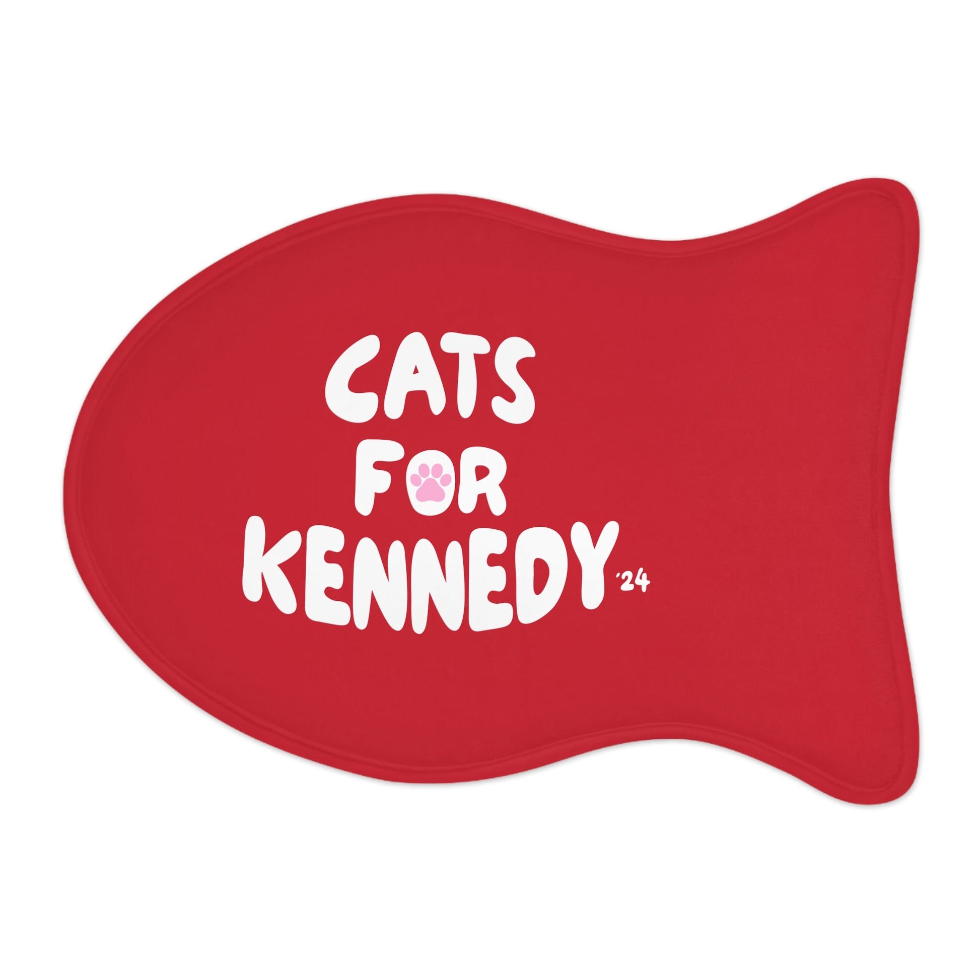 Cats for Kennedy Pet Feeding Mat | Red - Team Kennedy Official Merchandise