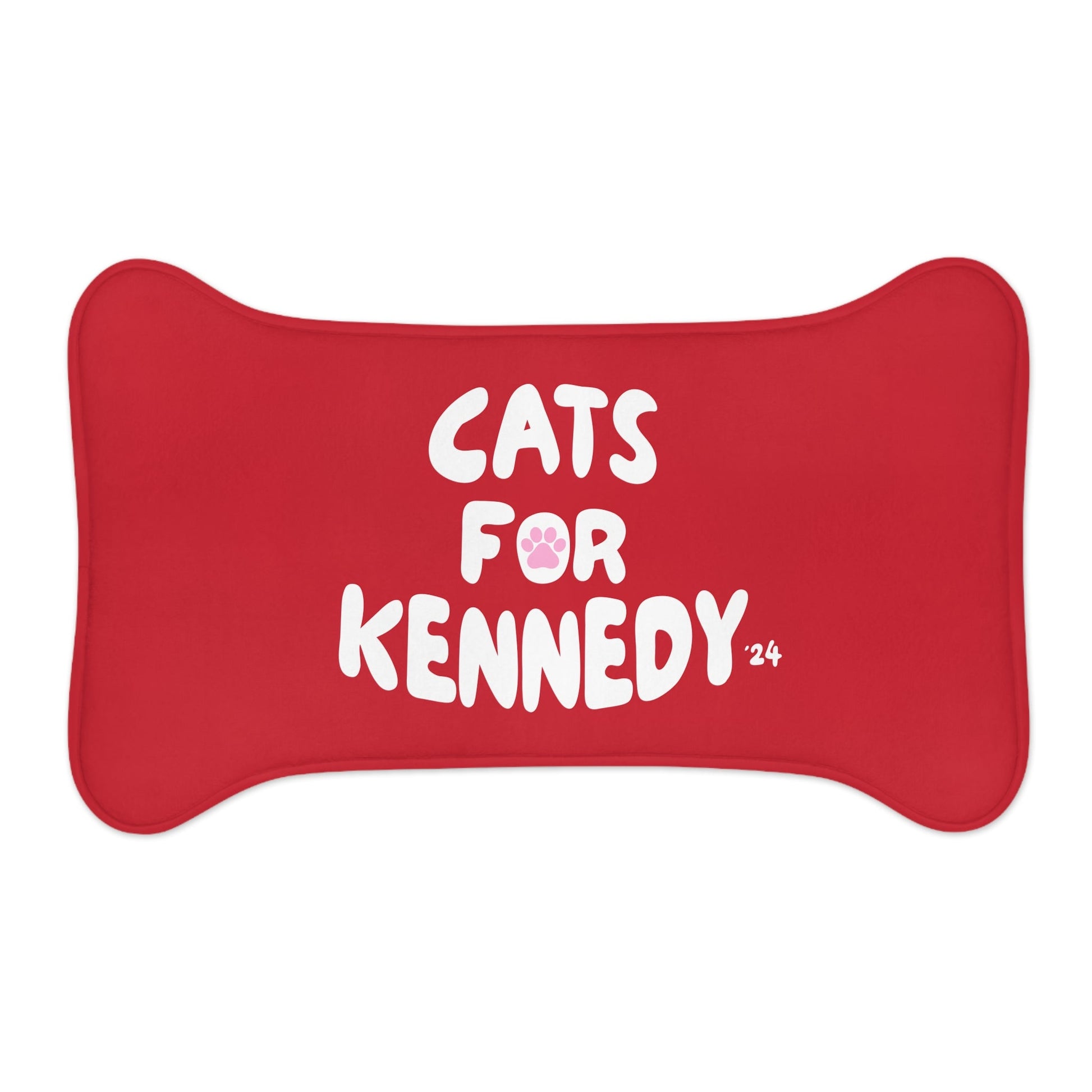 Cats for Kennedy Pet Feeding Mat | Red - Team Kennedy Official Merchandise