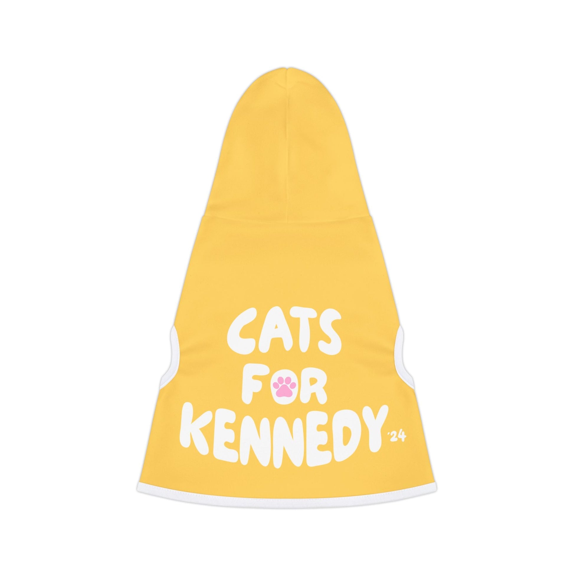 Cats for Kennedy Pet Hoodie in Yellow - Team Kennedy Official Merchandise