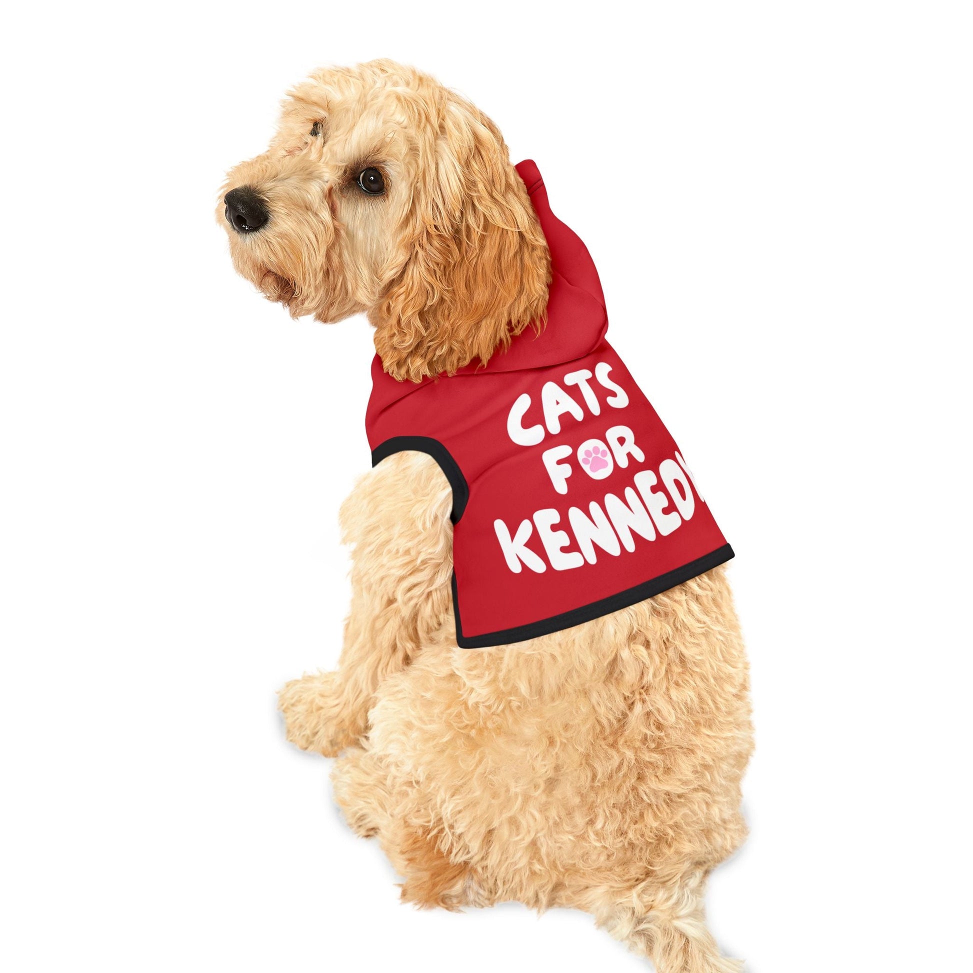 Cats for Kennedy Pet Hoodie | Red - Team Kennedy Official Merchandise