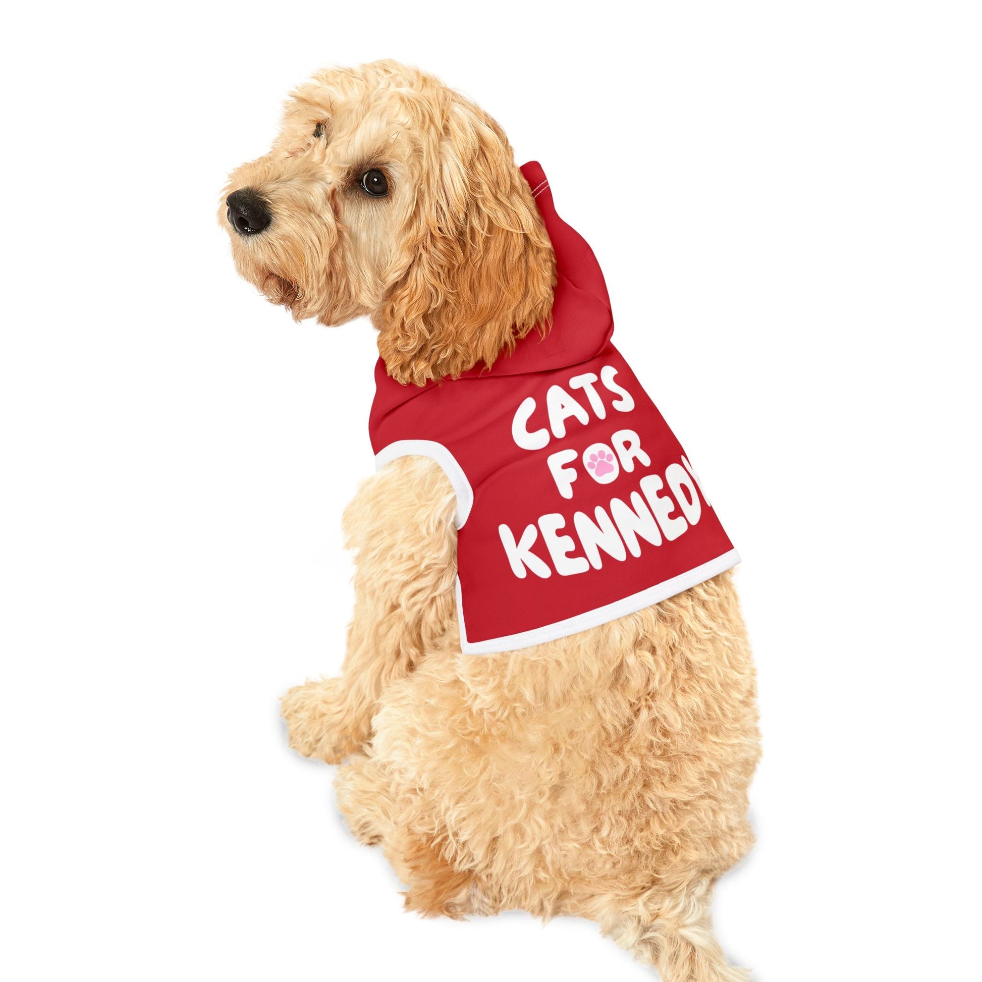 Cats for Kennedy Pet Hoodie | Red - Team Kennedy Official Merchandise