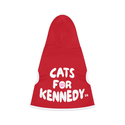 Cats for Kennedy Pet Hoodie | Red - Team Kennedy Official Merchandise