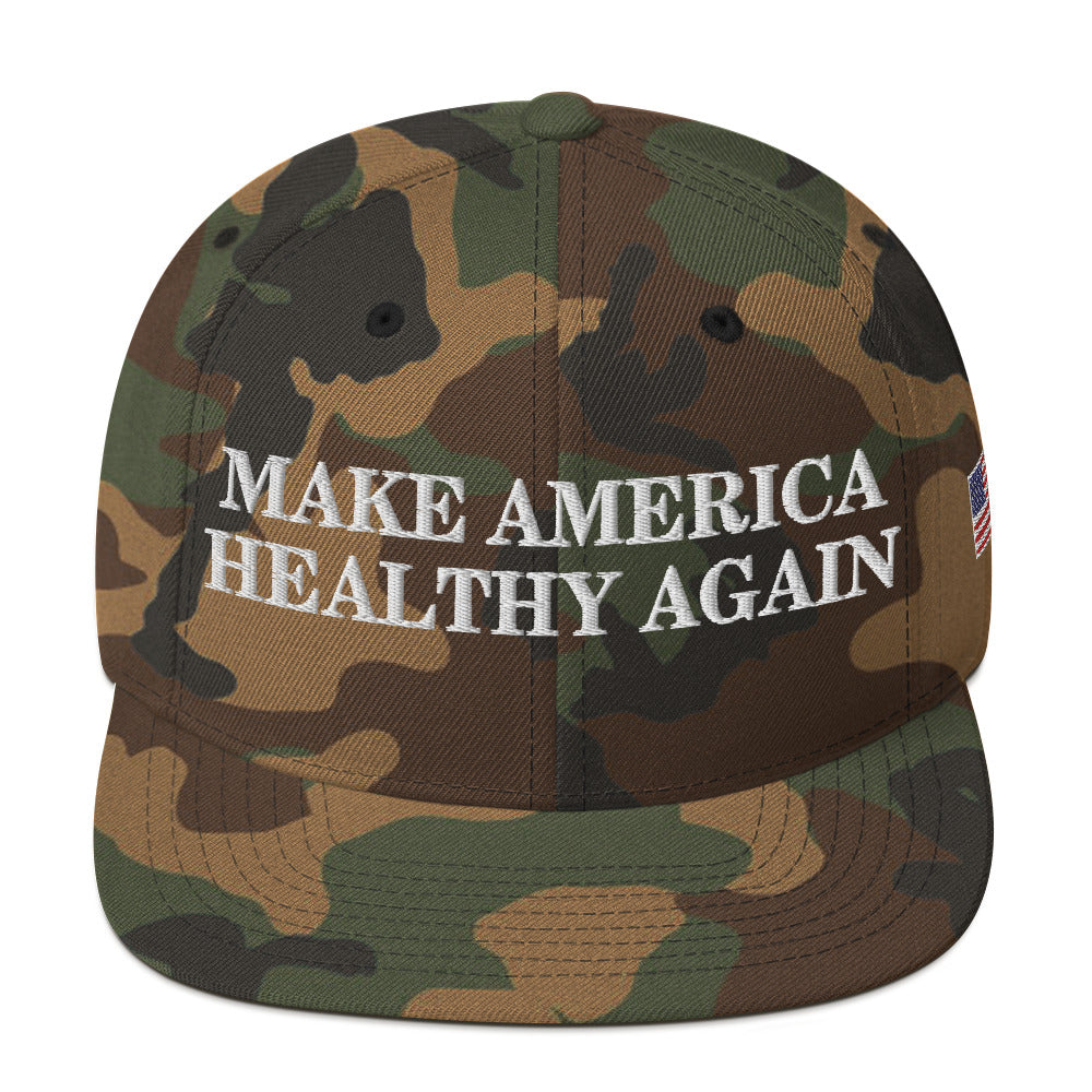 Make America Healthy Again w/ Flag Snapback Hat