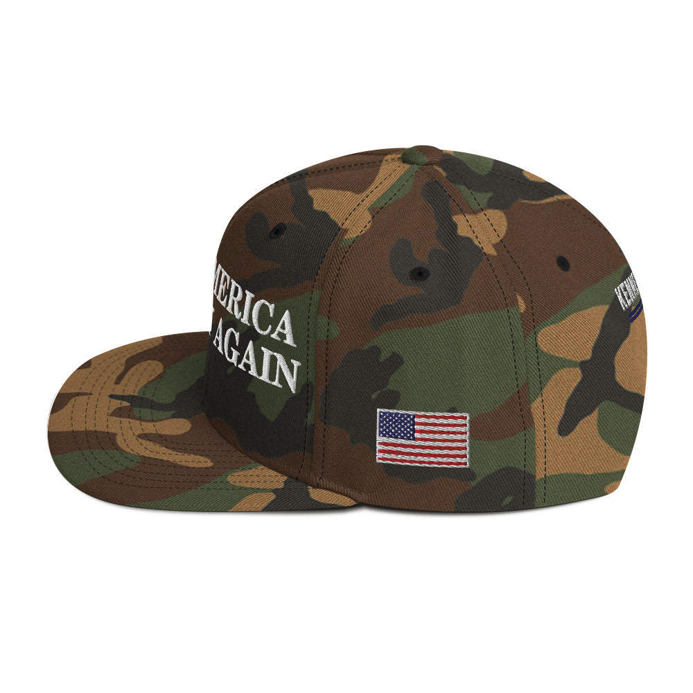 Make America Healthy Again w/ Flag Snapback Hat