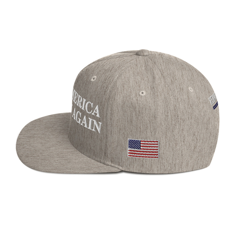 Make America Healthy Again w/ Flag Snapback Hat