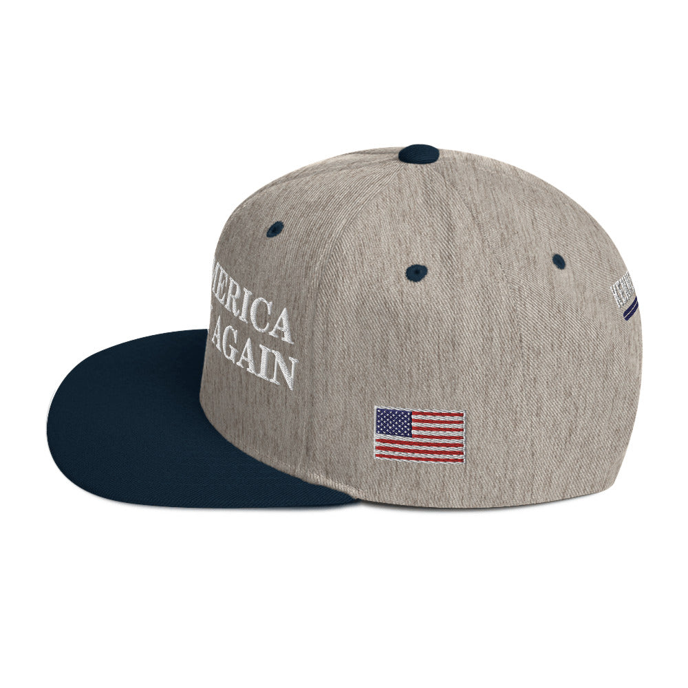 Make America Healthy Again w/ Flag Snapback Hat