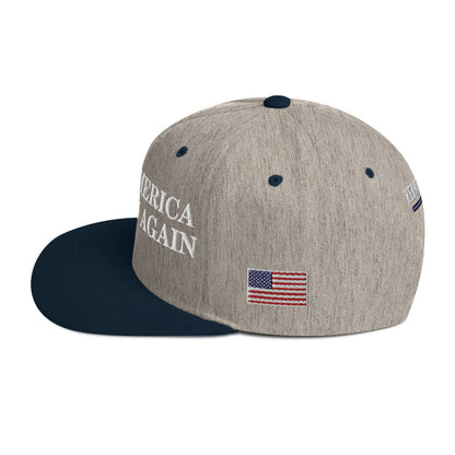 Make America Healthy Again w/ Flag Snapback Hat