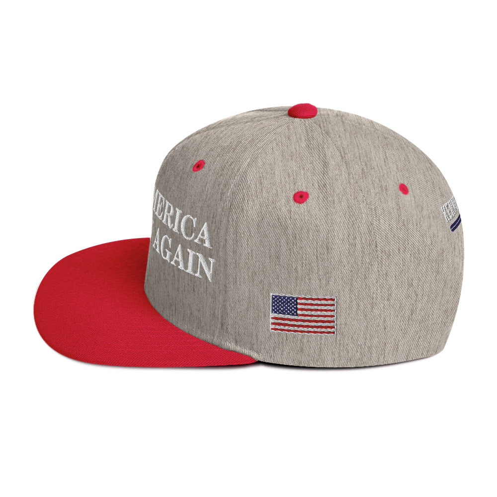 Make America Healthy Again w/ Flag Snapback Hat