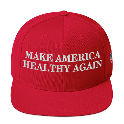 Make America Healthy Again w/ Flag Snapback Hat