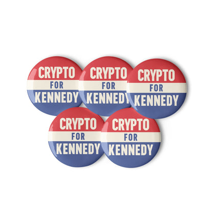 Crypto for Kennedy Classic Set of Buttons - TEAM KENNEDY. All rights reserved