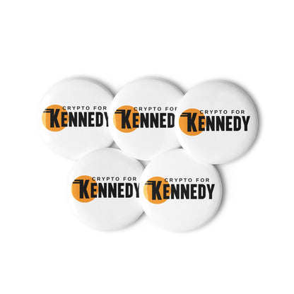 Crypto for Kennedy Set of Buttons - TEAM KENNEDY. All rights reserved