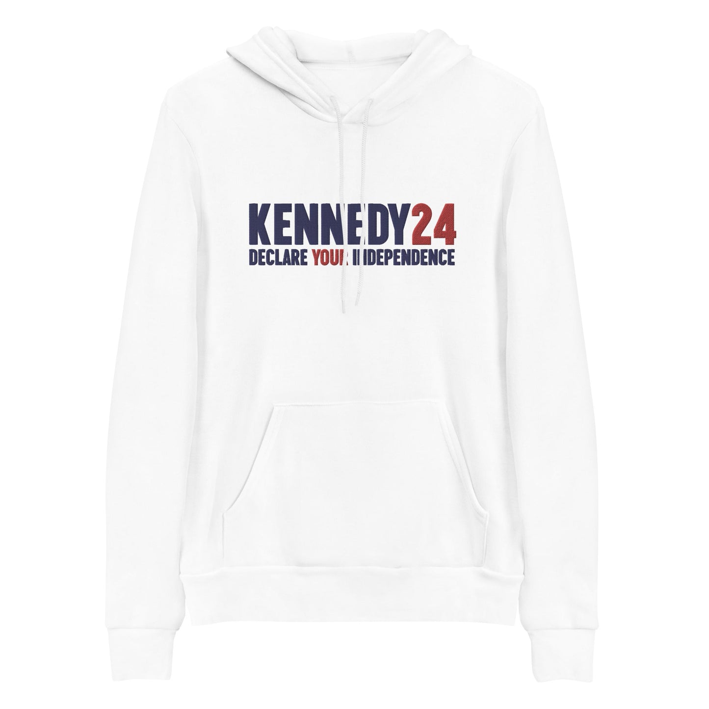 Declare Your Independence Embroidered Hoodie - White - TEAM KENNEDY. All rights reserved