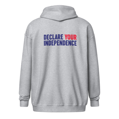 Declare your Independence Embroidered Unisex Zip Hoodie - Team Kennedy Official Merchandise