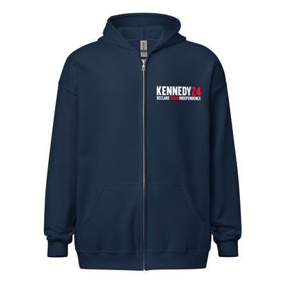 Declare Your Independence Kennedy for President Unisex Zip Hoodie - TEAM KENNEDY. All rights reserved