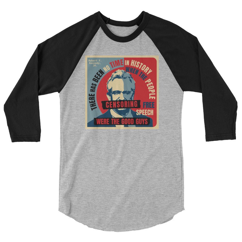 Free Speech Kennedy 3/4 Sleeve Raglan Shirt - Team Kennedy Official Merchandise